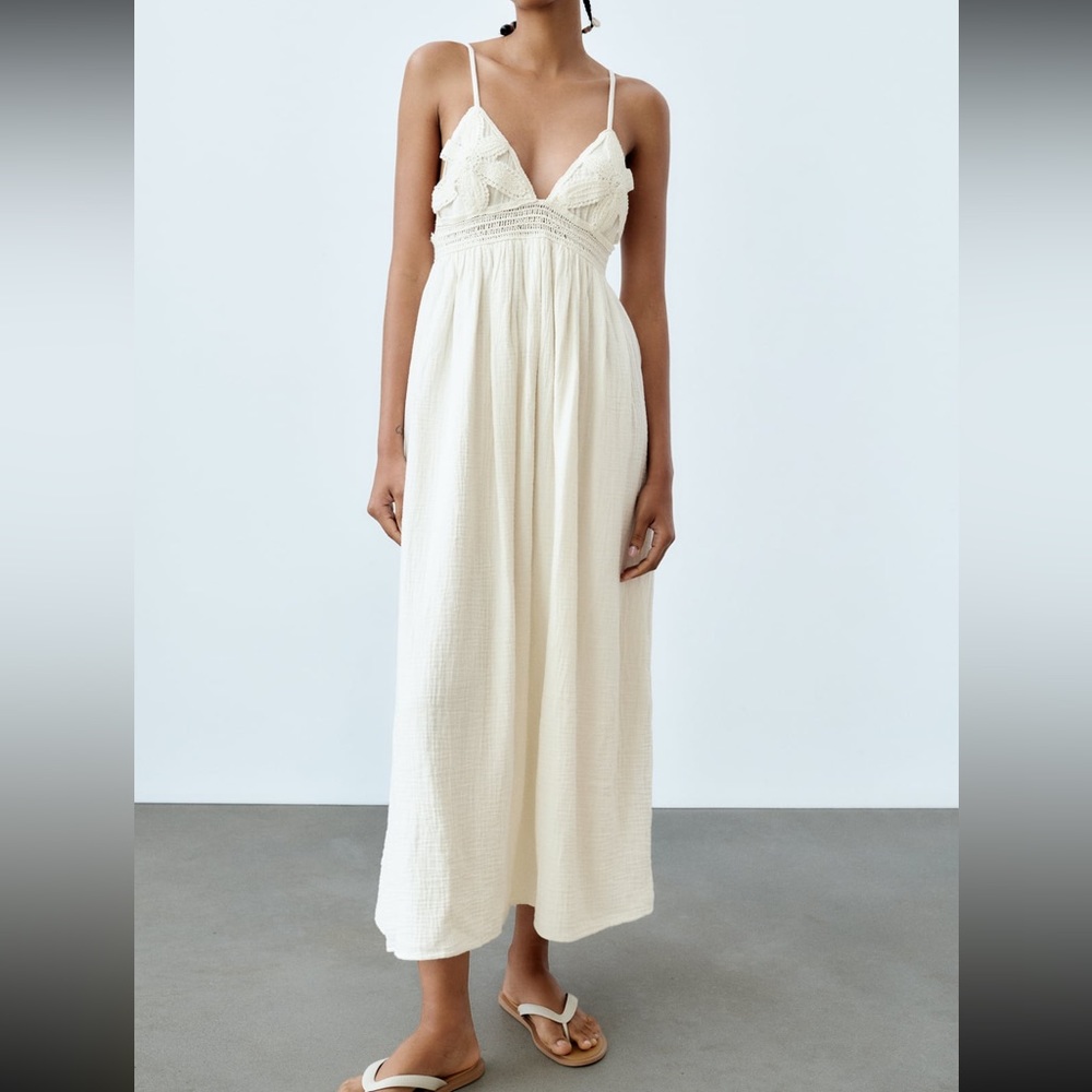 Zara Crochet Midi/Maxi Dress